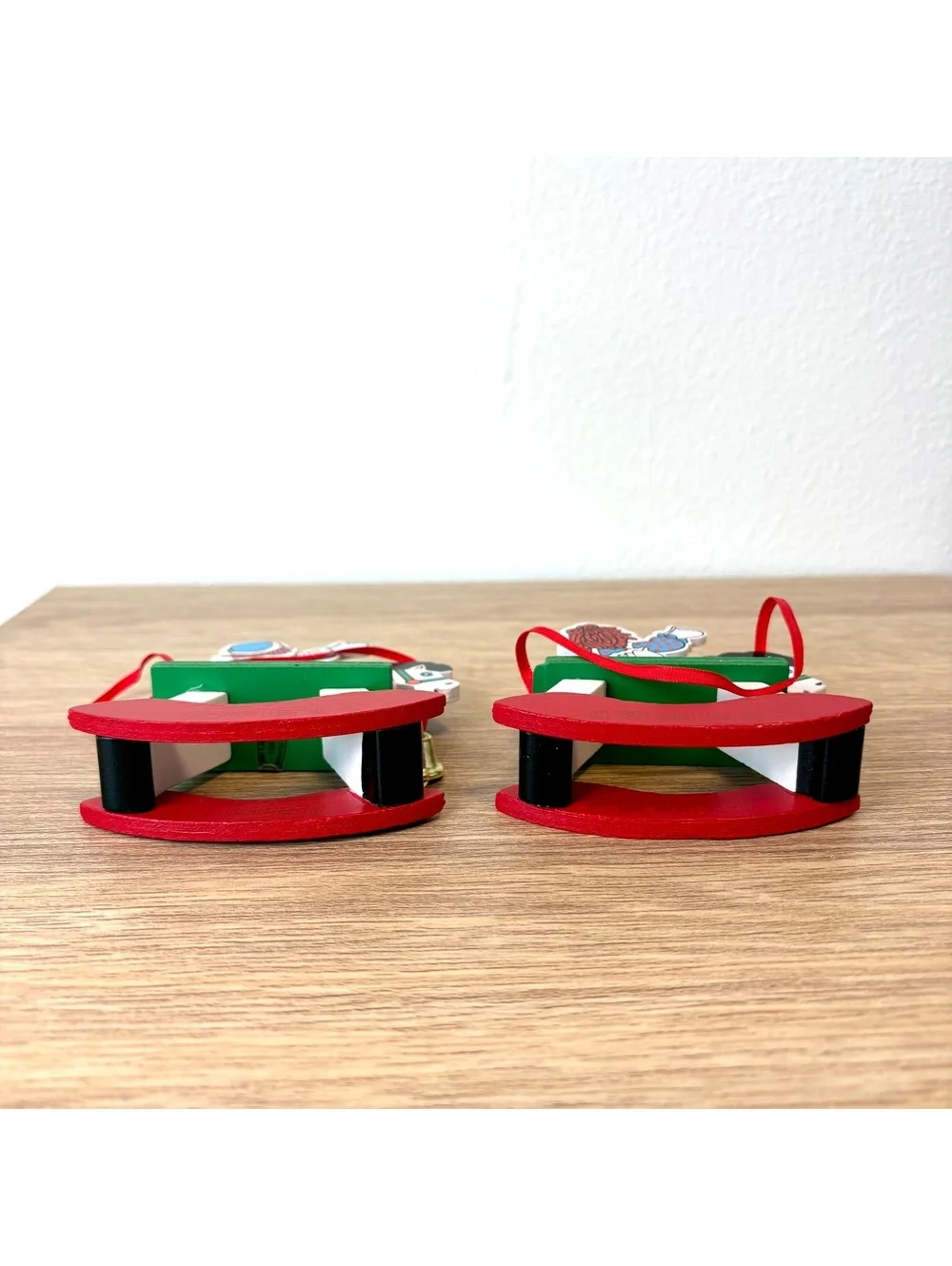 1992 Macmillan Raggedy Ann & Andy Rocking Horse Christmas Ornaments Set Vintage